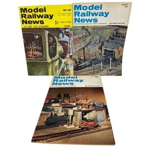 Model‎ Railway News Hobby Magazine Lot of 3 May 1967 March 1969 October 1969